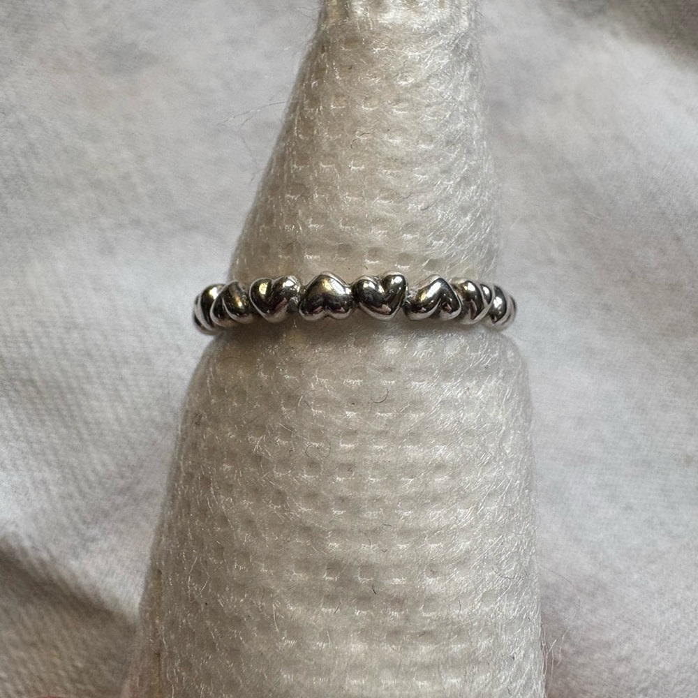 Pandora Chain of Hearts Ring Sterling Silver